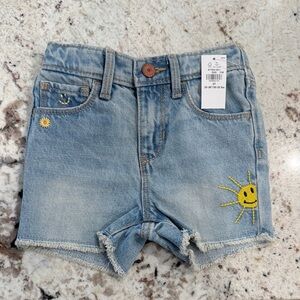 Old Navy Light Blue Denim Shorts with Sunny Embroidery